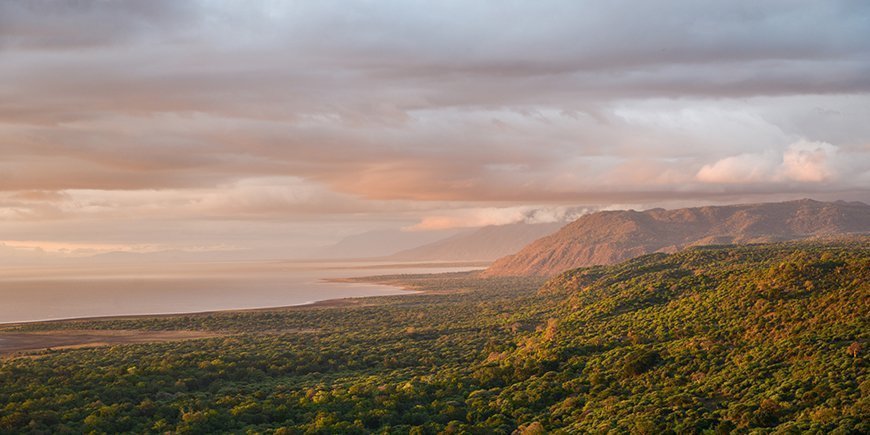 Utsikten över Lake Manyara 