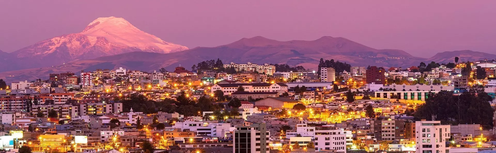 Utsikt över berg, Quito