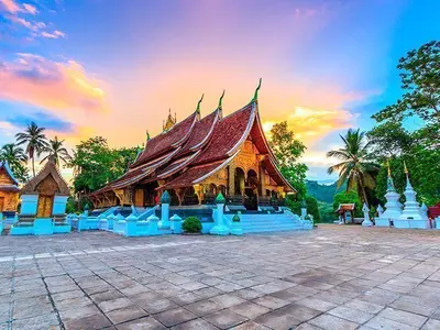 Wat Xieng Thong-templet i Luang Prabang i Laos