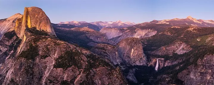 Panoramautsikt från Yosemite National Park