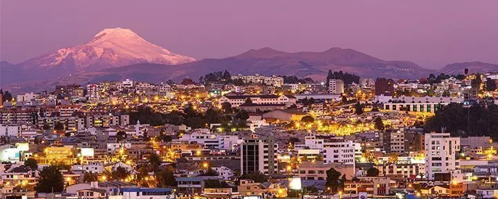 Utsikt över berg, Quito