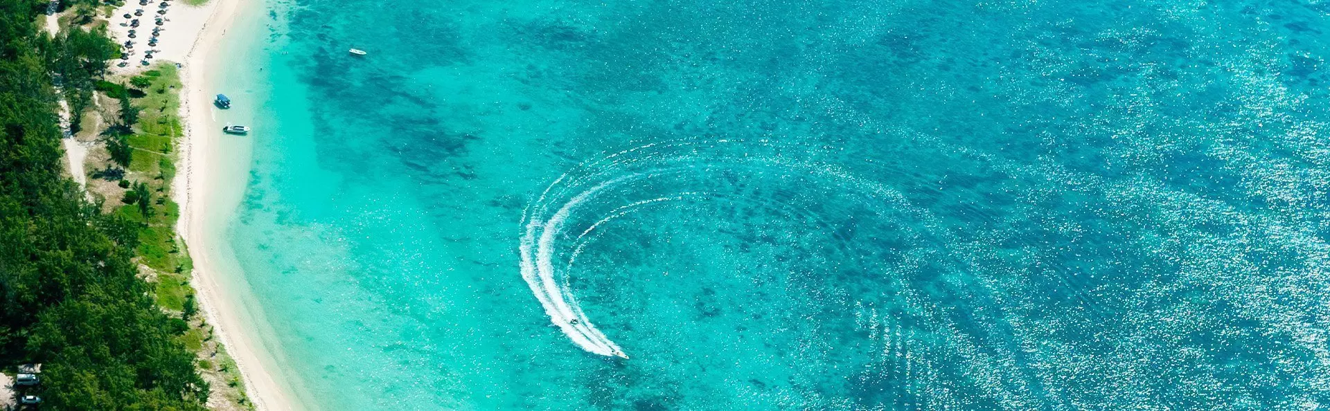 Flygfoto över Mauritius östra kust